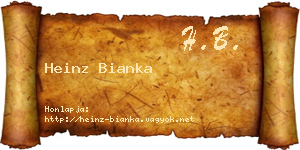 Heinz Bianka névjegykártya
